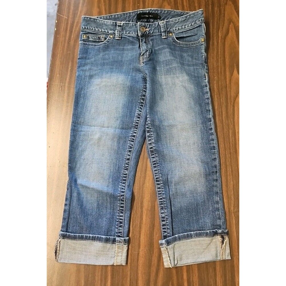 Calvin Klein Jeans Capri Size 10 22 Inseam Womens Medium Wash Blue Denim